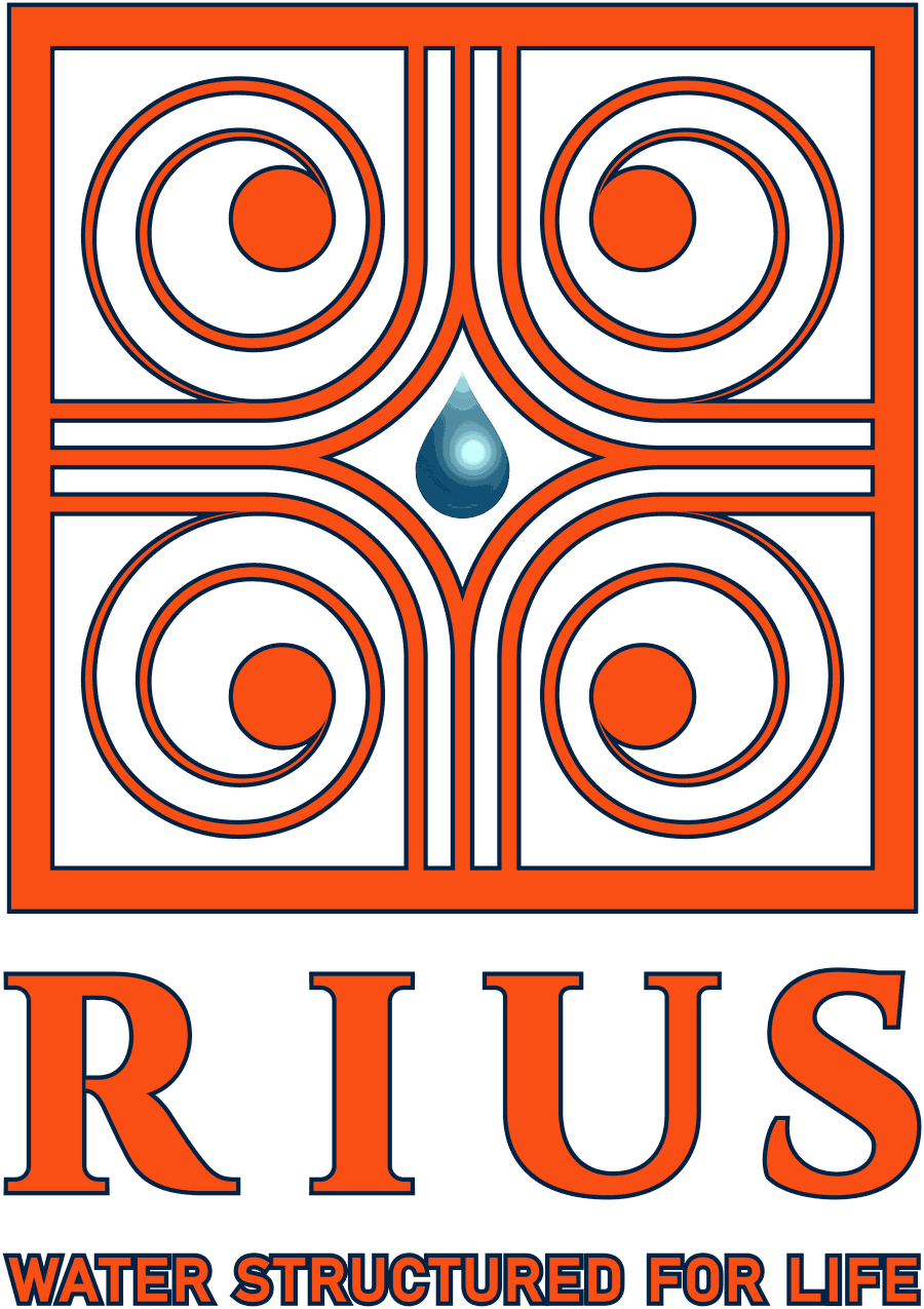 Rius Water logo, water structured for life