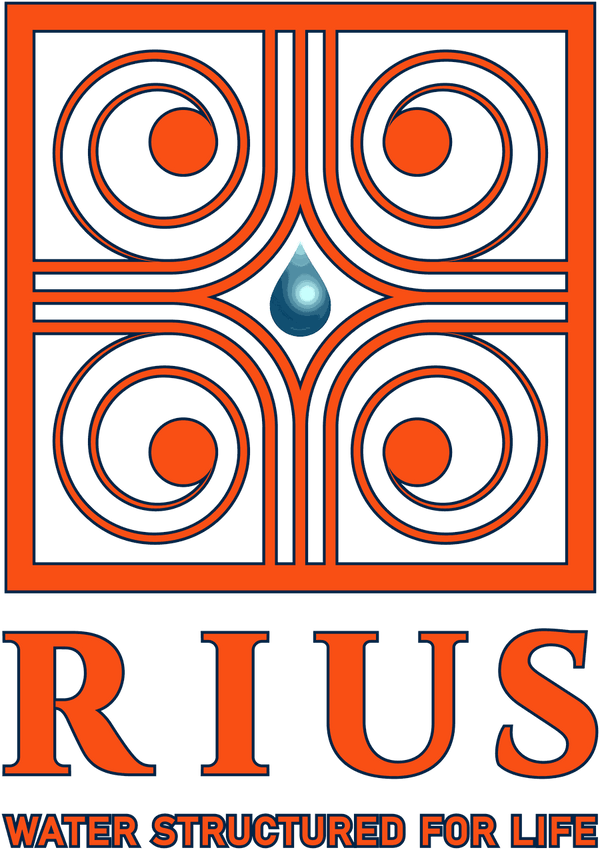 Rius Water logo, water structured for life